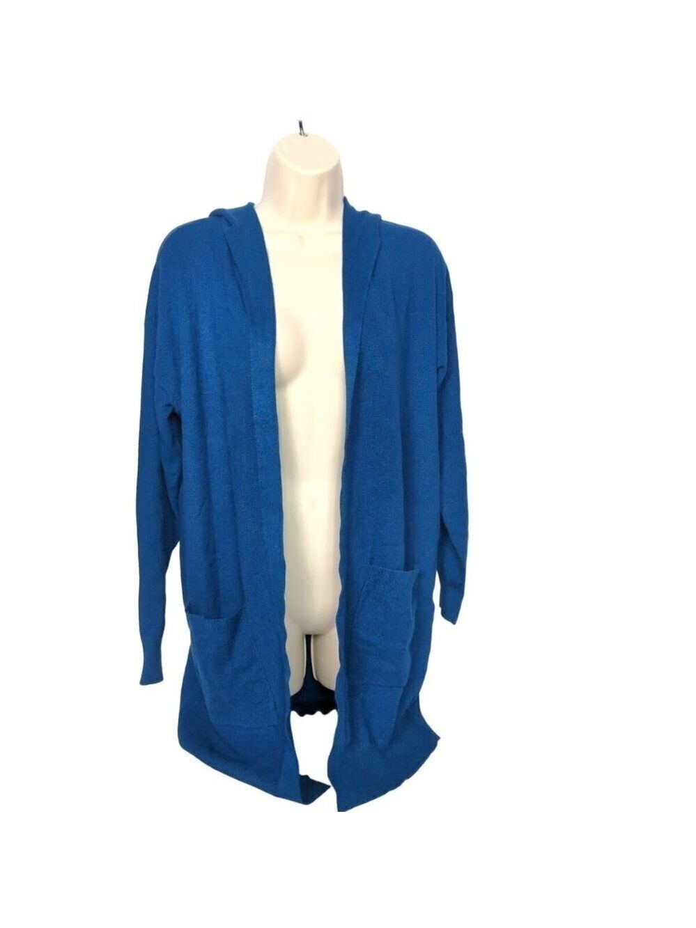 Yibock Women's Knit Cardigan Navy Blue Sweater Small